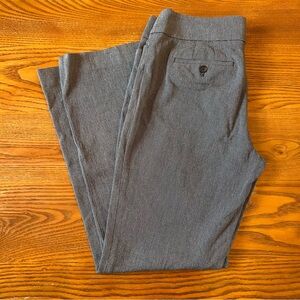 LOFT Gray Textured Trousers